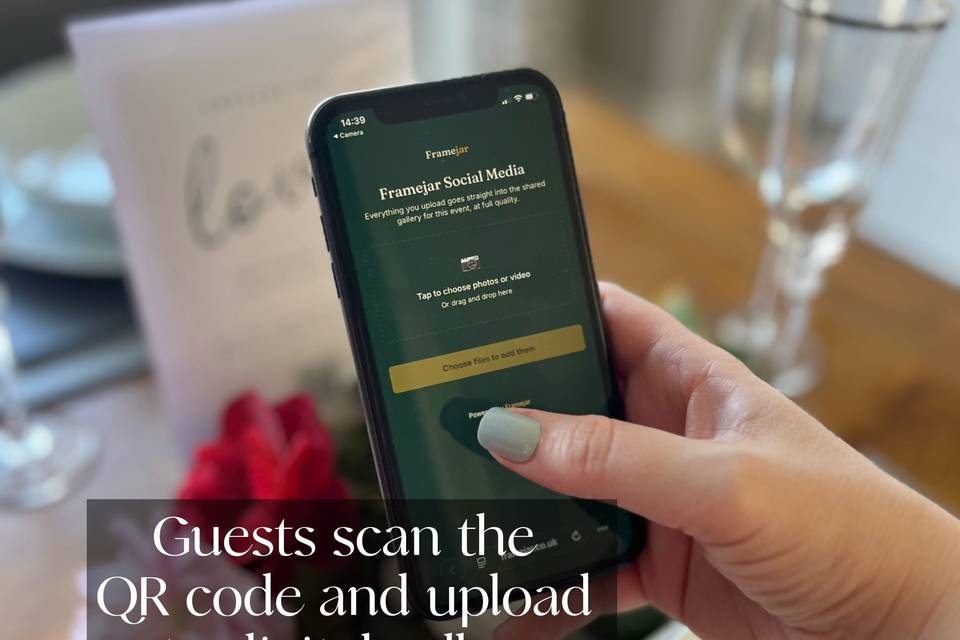 Simple QR scan to share.