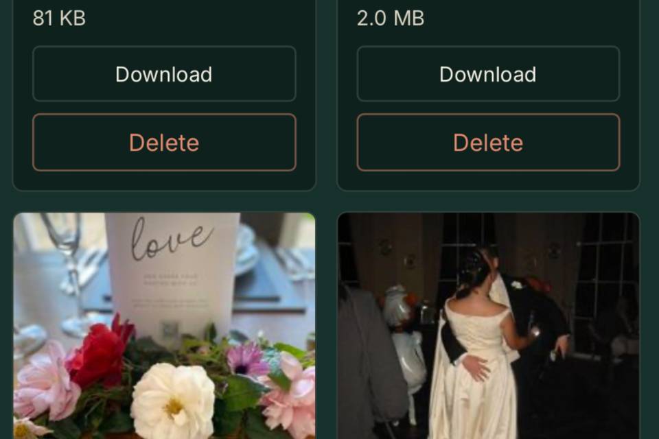 Host can view/download/delete