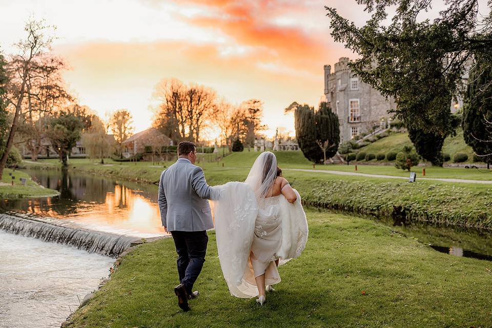 Sunset at Bellingham Castle