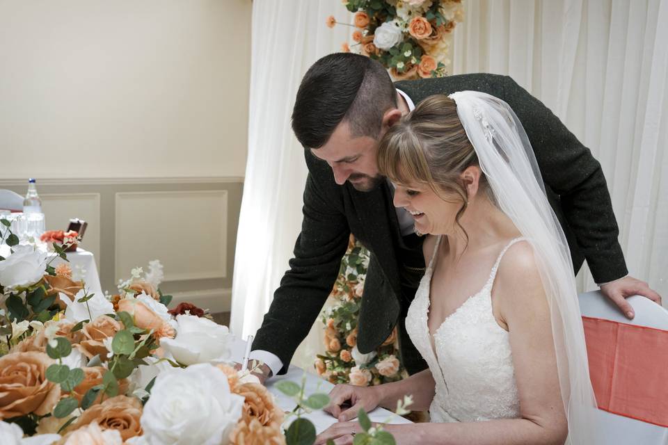 Signing the register