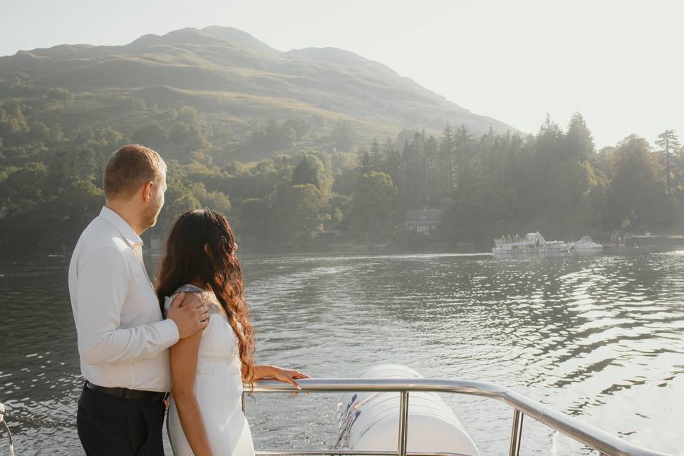 Wedding on a cruise loch lomon