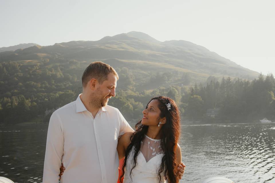 Loch lomond cruise wedding