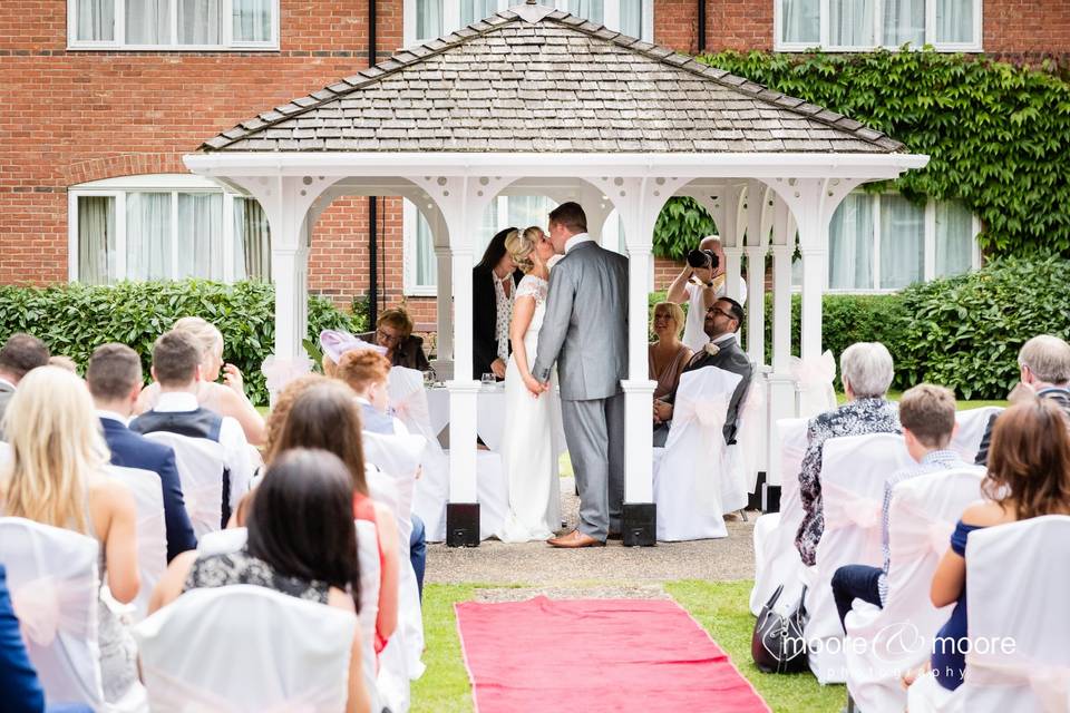 Gazebo wedding ceremony