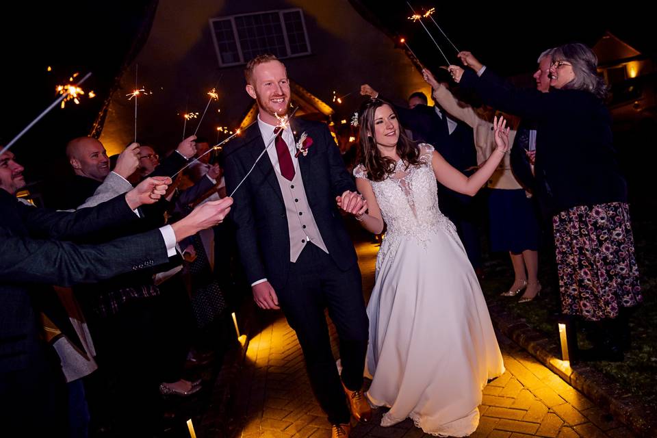A tunnel of sparkler