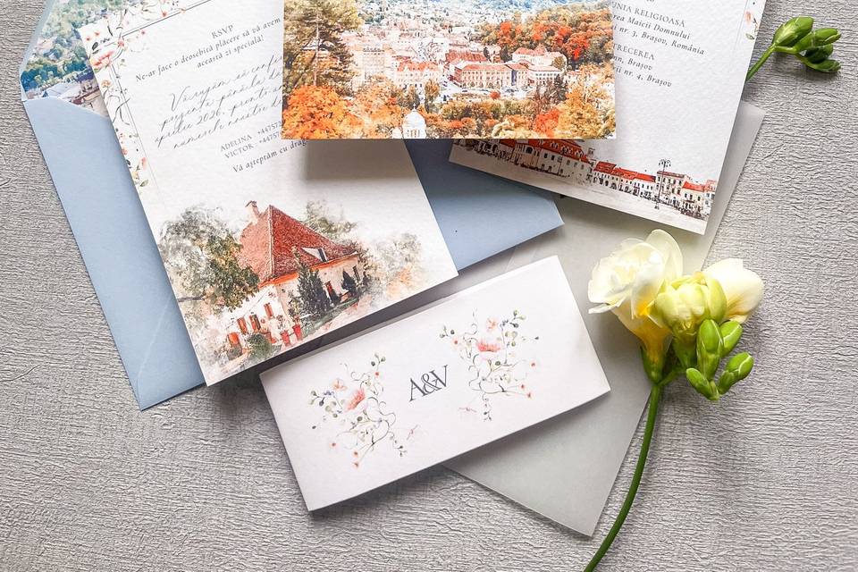 Venue illustration invites