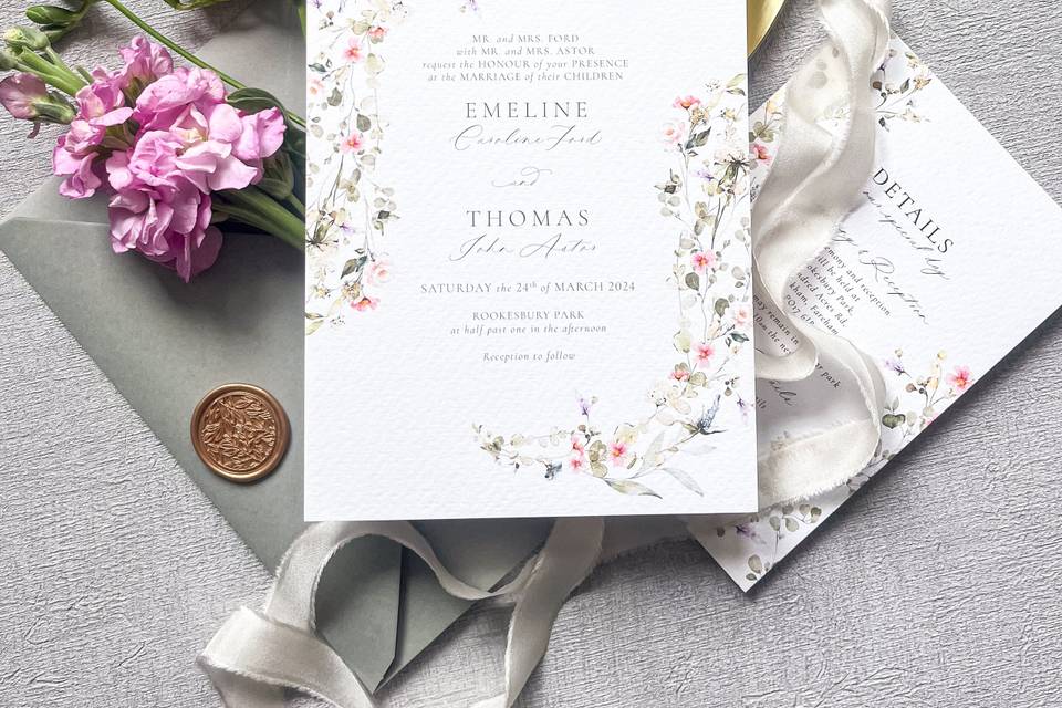 Floral invites