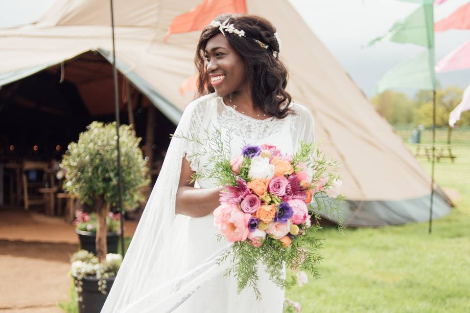 Boho-chic bride