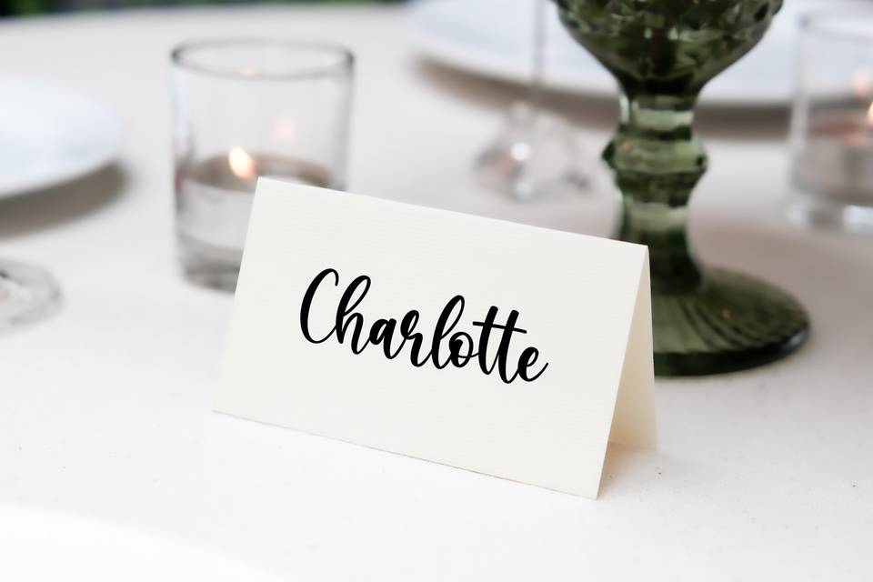 Wedding table name cards
