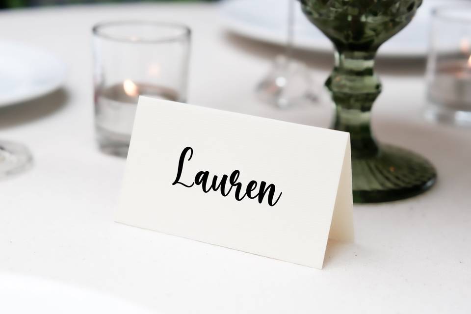 Wedding name cards