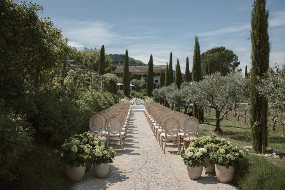 Beautiful ceremony set up