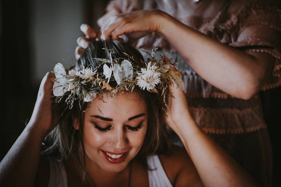 Boho bronze smokey eye