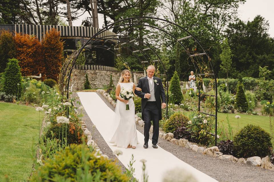 Outdoor ceremony area