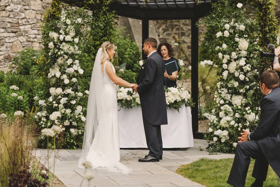 Outdoor ceremony area