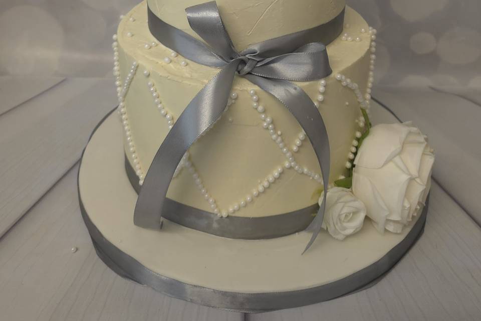 25th Wedding anniversary cake