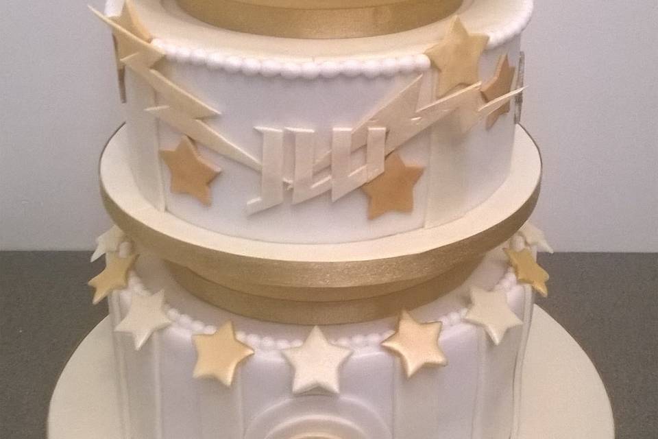 Super hero wedding cake
