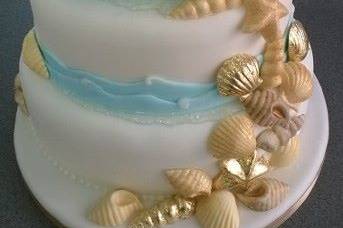 Beach wedding cake