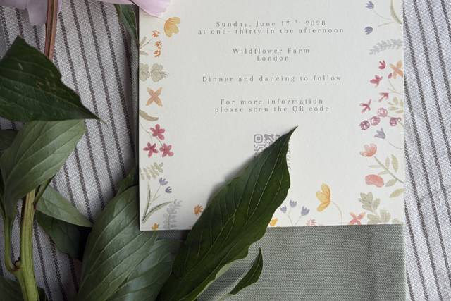 Hand painted Invitations