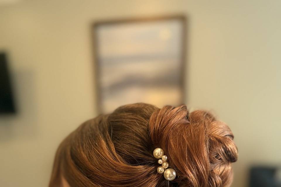 A messy bun