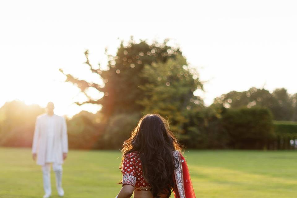 Asian Couple at Sunset