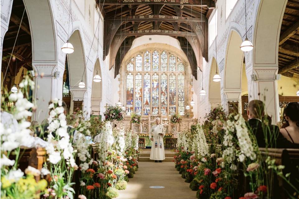 Aisle church flowers