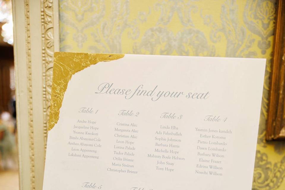 Azalea table plan