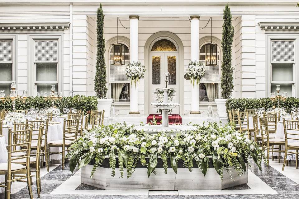 Outdoor wedding area