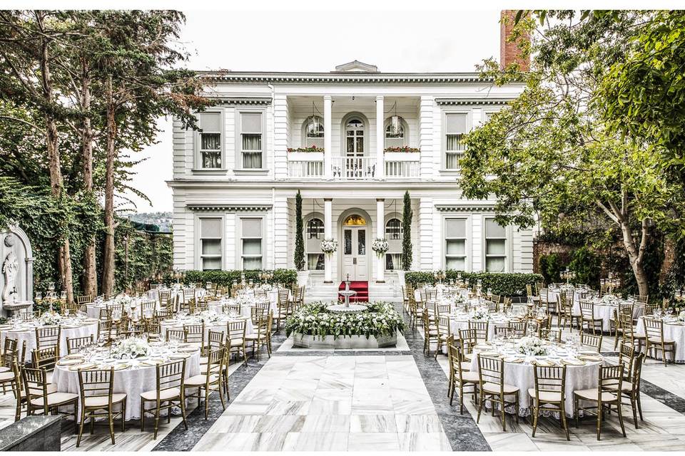 Outdoor ceremony area