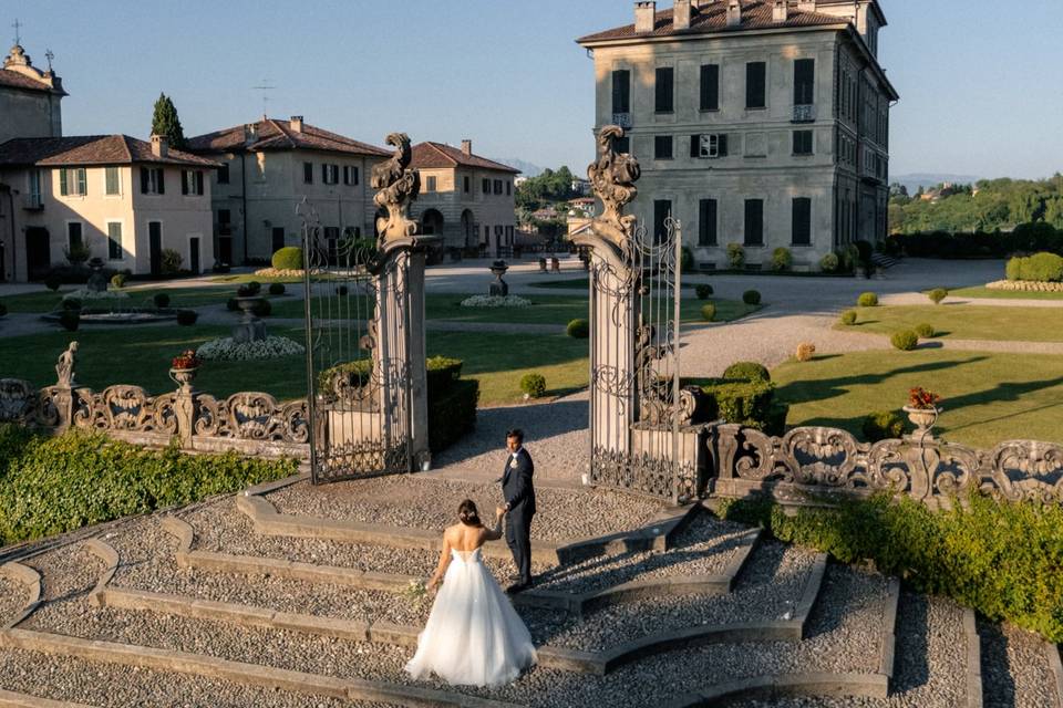 Drone wedding photography