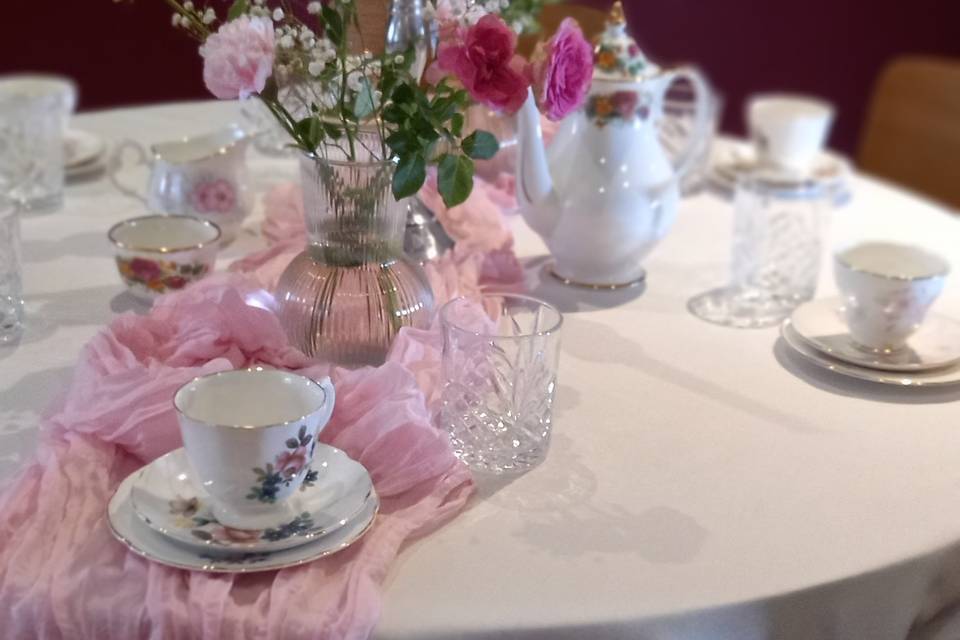 Pink vintage tea party