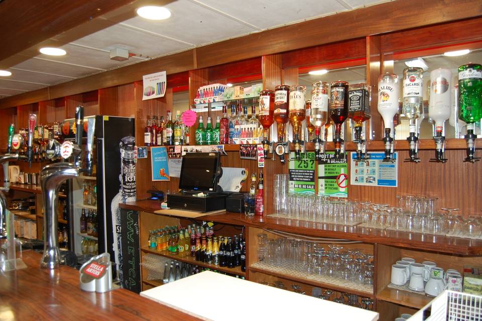 Fully stocked licensed bar