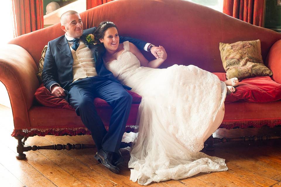 Couple seated together