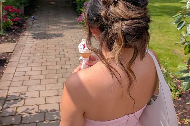 Romantic textured high bun