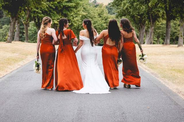 Bridal party back view