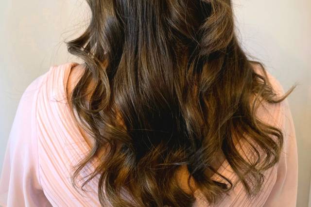 Half up twist brunette