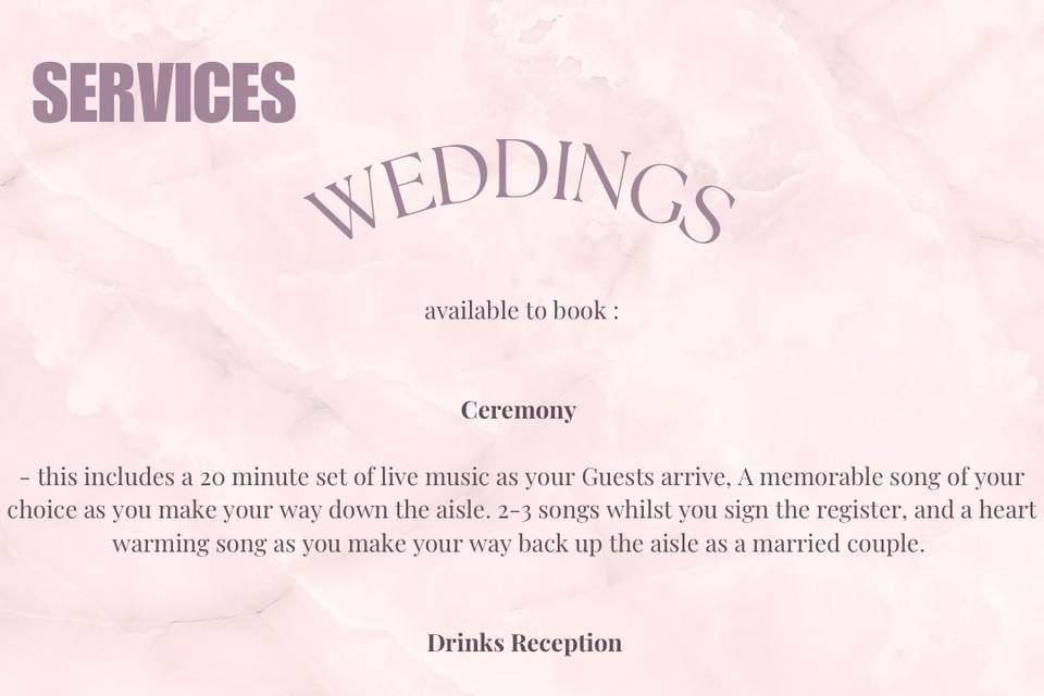 Wedding offers