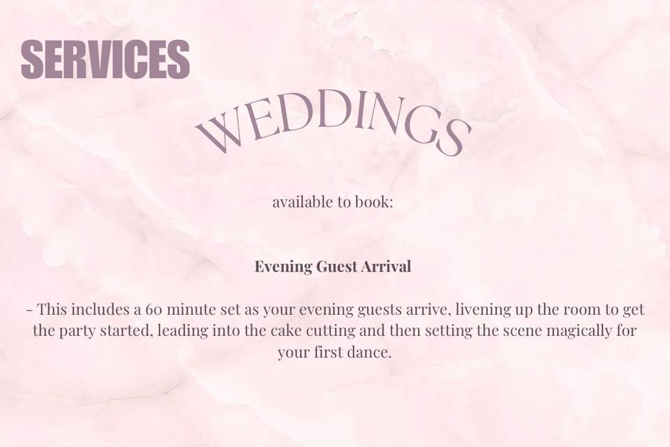 Wedding offers