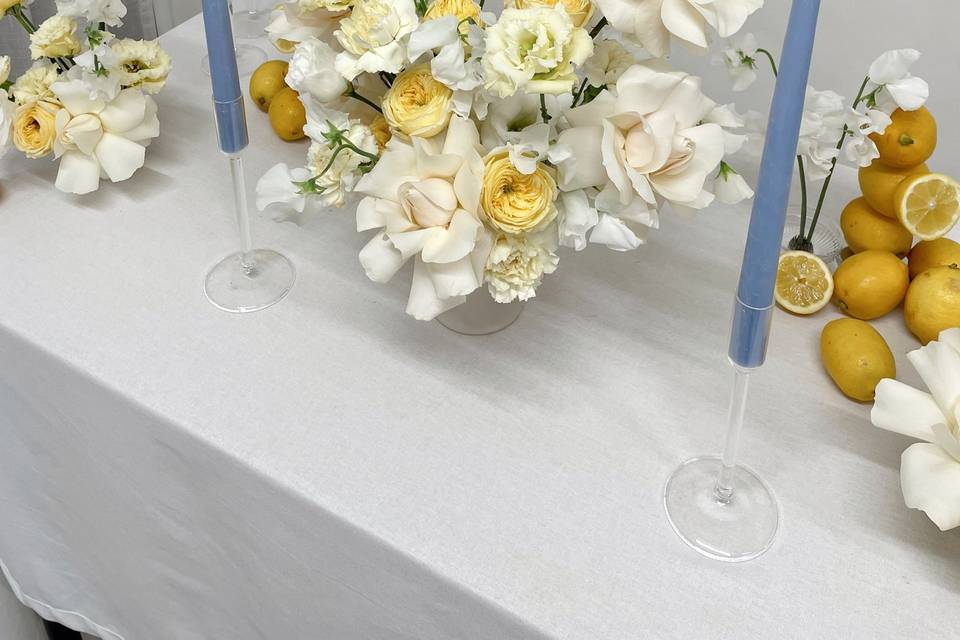 Yellow table scape