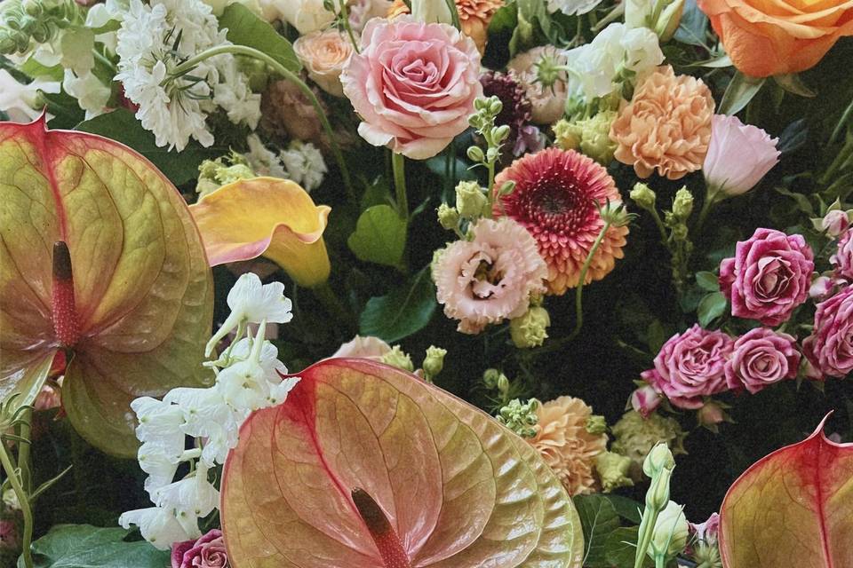 Wedding palette close-up