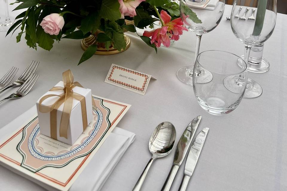 Northbrook Park table set up