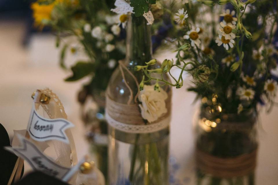 Rustic bud vases