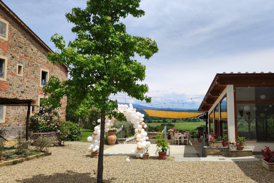 View of the wedding area