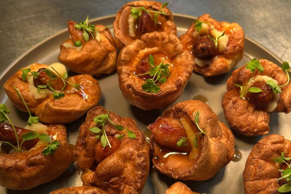 Toad in the hole canapé