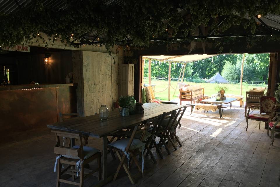 Field shelter/ bar area