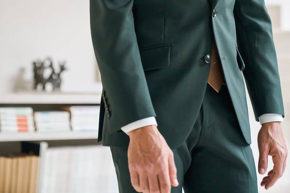 Custom-tailored wedding suits