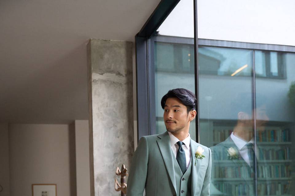 Custom-tailored wedding suits