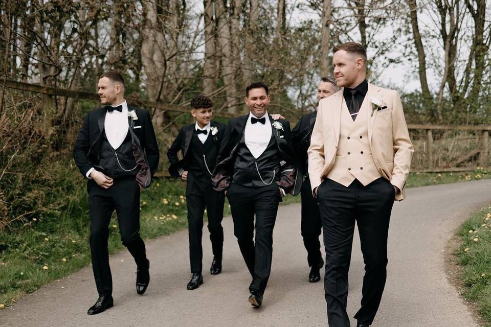 Custom-tailored wedding suits