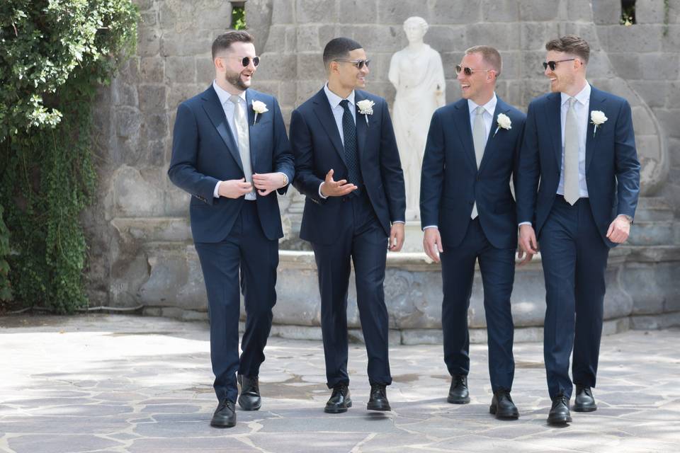 Custom-tailored wedding suits