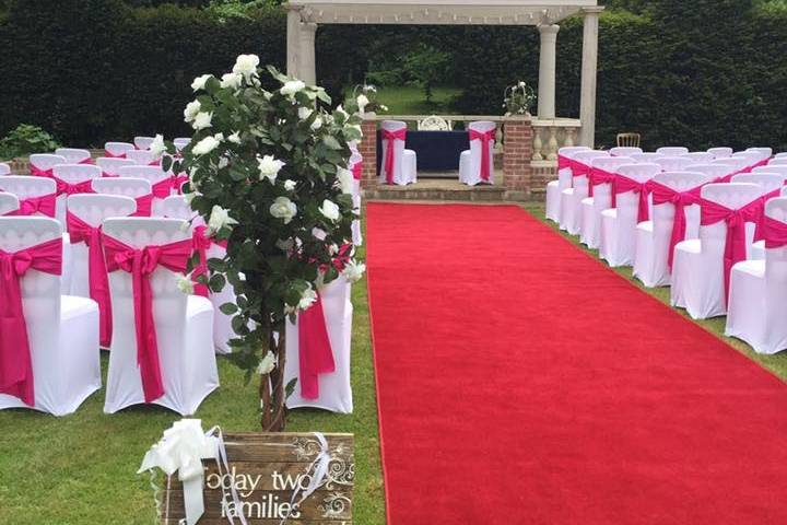 Outdoor wedding ceremony