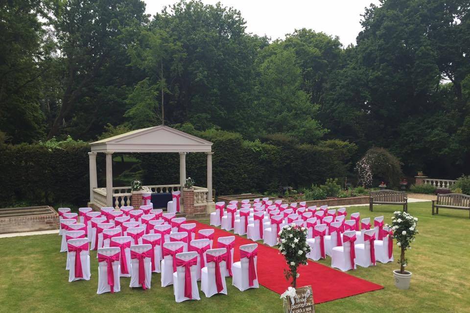 Outdoor wedding ceremony