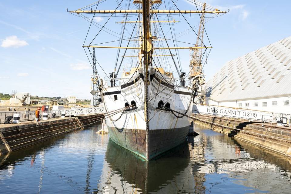 HMS Gannett for the ceremony